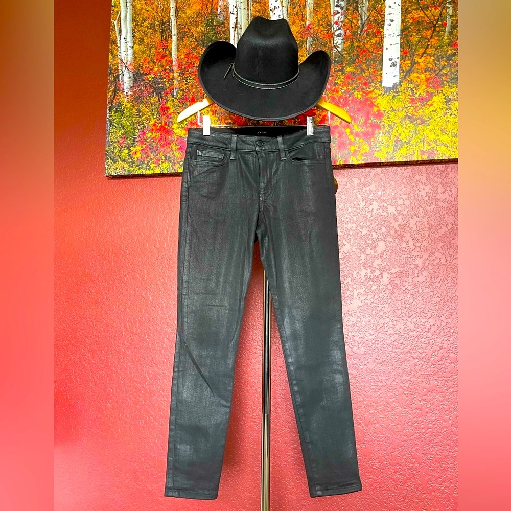 Joe’s Waxy Coated Black Skinny Jeans Women